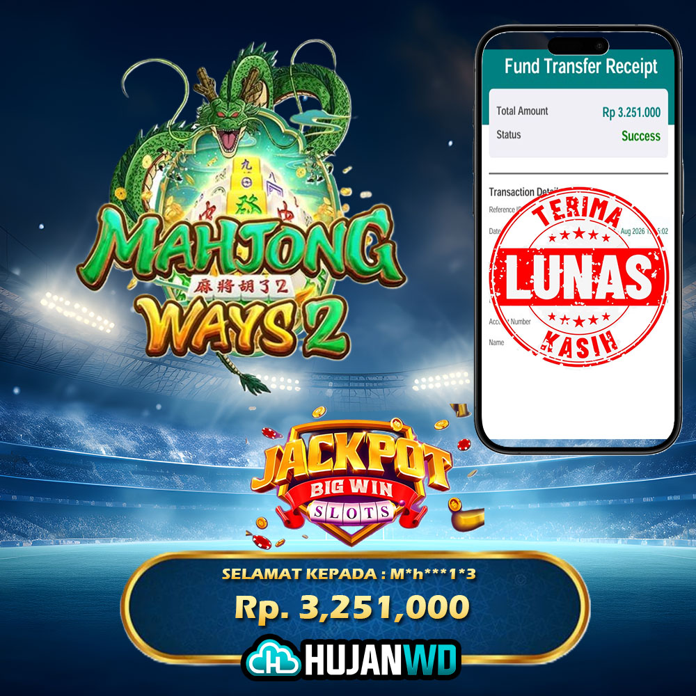 18 Aug 2026, 13:15:14 WIB, HUJANWD LUNAS PENARIKAN Rp. 3,251,000