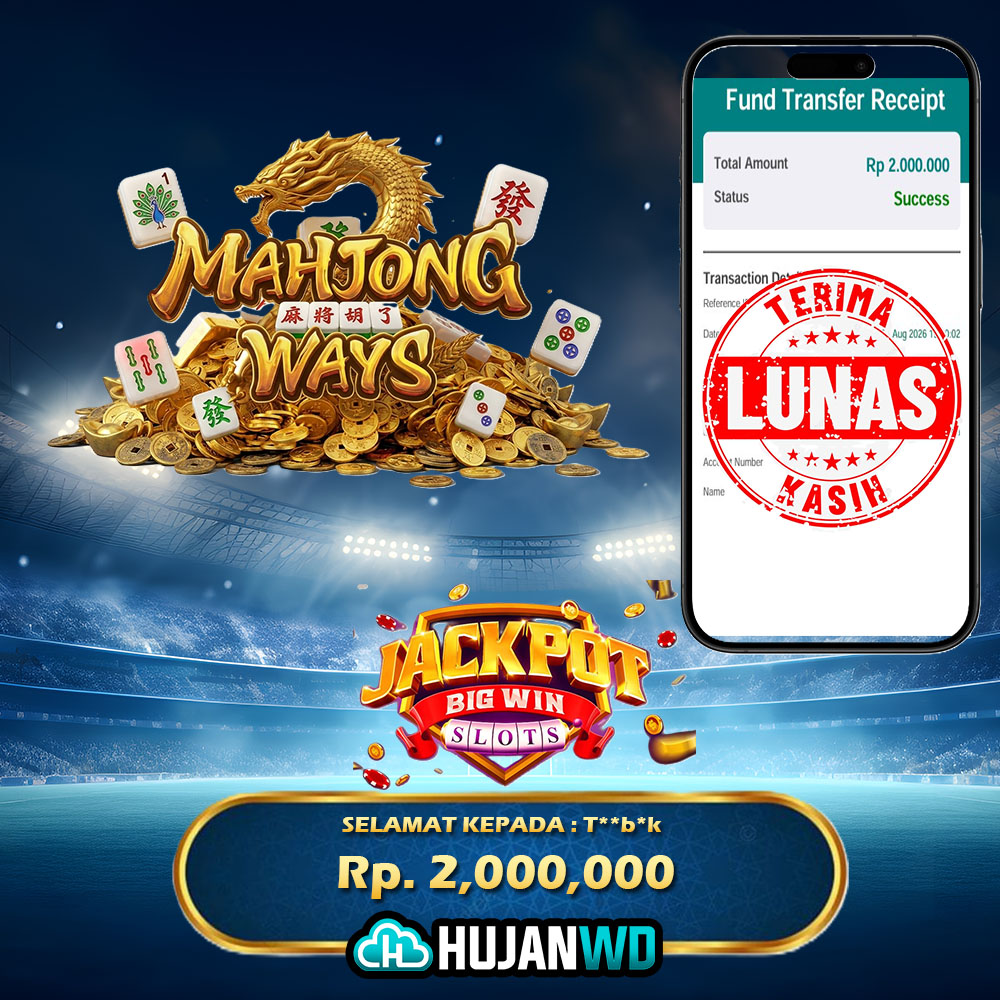 20 Aug 2026, 19:30:17 WIB, HUJANWD LUNAS PENARIKAN Rp. 2,000,000