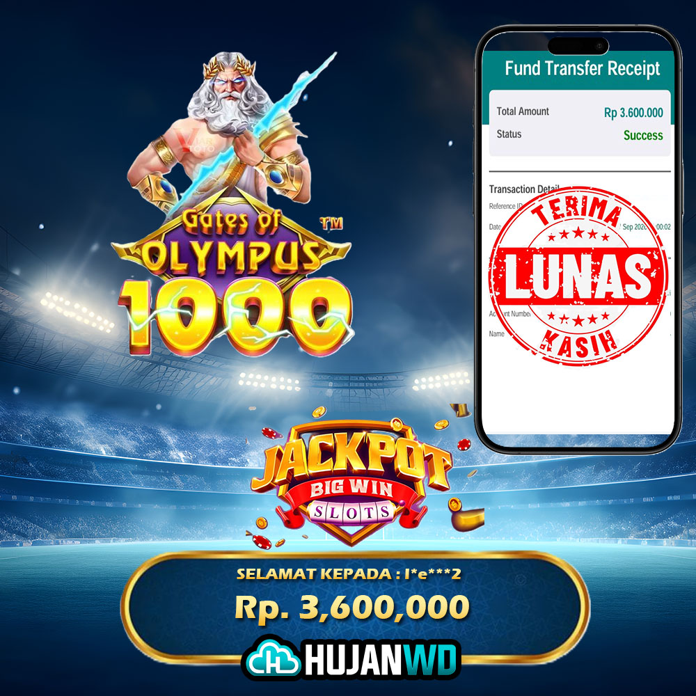 07 Sep 2026, 21:00:12 WIB, HUJANWD LUNAS PENARIKAN Rp. 3,600,000